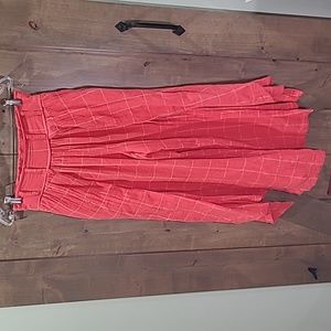 Free People Flowy Gauze Pant Split Skirt Coral XS NWOT